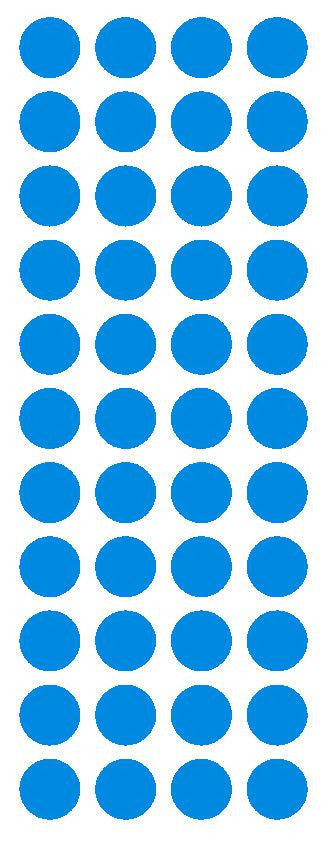 3/4" Medium Blue Round Color Code Inventory Label Dot Stickers - Winter Park Products