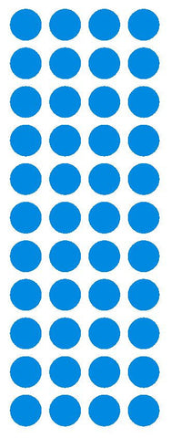 3/4" Medium Blue Round Color Code Inventory Label Dot Stickers - Winter Park Products