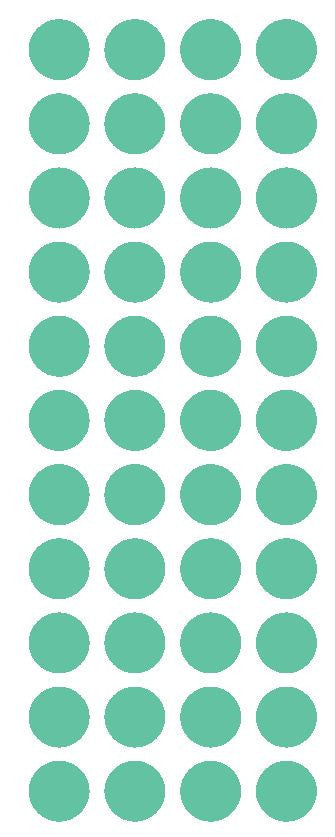 3/4" Mint Green Round Color Code Inventory Label Dot Stickers - Winter Park Products
