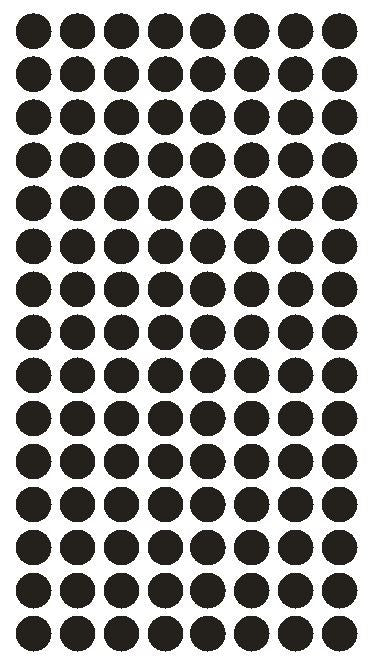 1/4" BLACK Round Color Coding Inventory Label Dots Stickers - Winter Park Products
