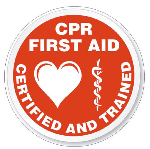 CPR First Aid Certified Hard Hat Decal Hard Hat Sticker Helmet Safety Label H60 - Winter Park Products