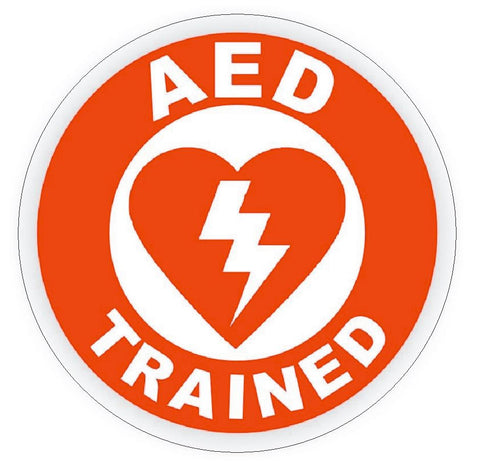 AED Trained Hard Hat Decal Hard Hat Sticker Helmet Safety H47 - Winter Park Products