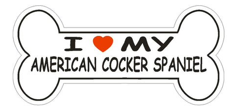 Love My American Cocker Spaniel Bumper Sticker or Helmet Sticker D2567 Dog Decal - Winter Park Products