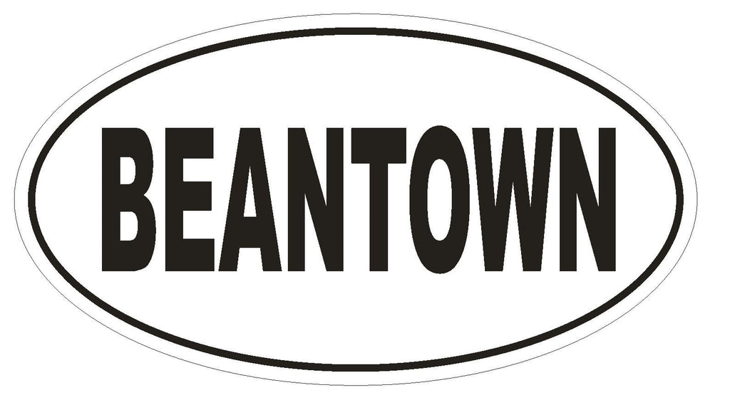 Beantown Oval Bumper Sticker or Helmet Sticker D2339 Boston Massachusetts - Winter Park Products