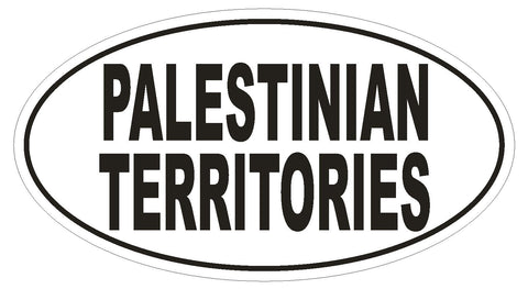 Palestinian Territories Oval Bumper Sticker or Helmet Sticker D2219 Country Code - Winter Park Products