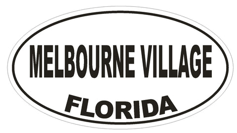 Melbourne Village Florida Oval Bumper Sticker or Helmet Sticker D2690 Decal - Winter Park Products