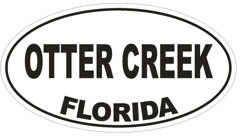 Otter Creek Florida Oval Bumper Sticker or Helmet Sticker D2716 Euro Decal - Winter Park Products