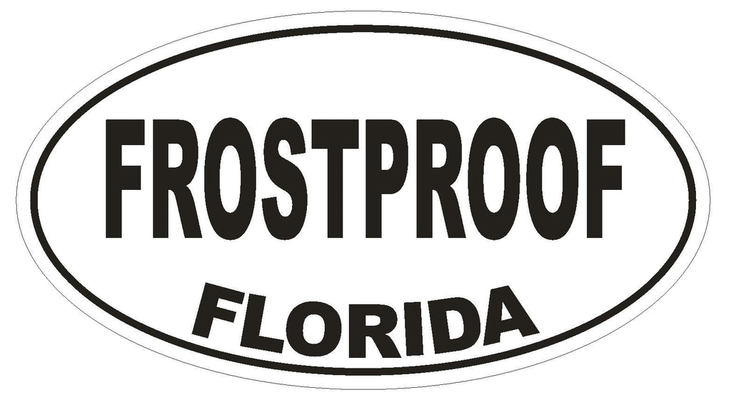 Frostproof Florida Oval Bumper Sticker or Helmet Sticker D2632 Euro Oval Decal - Winter Park Products