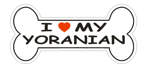 Love My Yoranian Bumper Sticker or Helmet Sticker D2405 Dog Bone Pet Lover - Winter Park Products