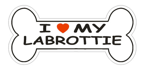 Love My Labrottie Bumper Sticker or Helmet Sticker D2472 Dog Bone Decal - Winter Park Products