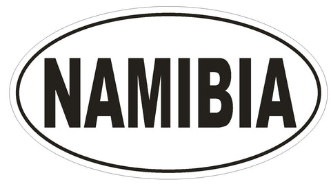 Namibia Oval Bumper Sticker or Helmet Sticker D2305 Euro Oval Country Code - Winter Park Products