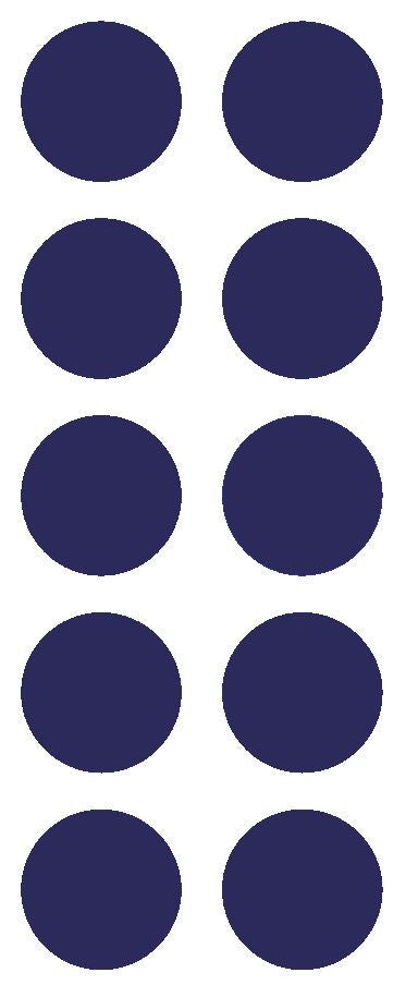 2" Sapphire Blue Round Color Coded Inventory Label Dots Stickers - Winter Park Products