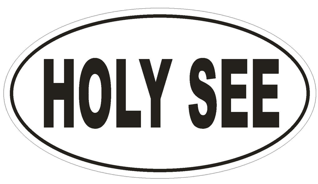 Holy See Oval Bumper Sticker or Helmet Sticker D2301 Euro Oval Country Code - Winter Park Products