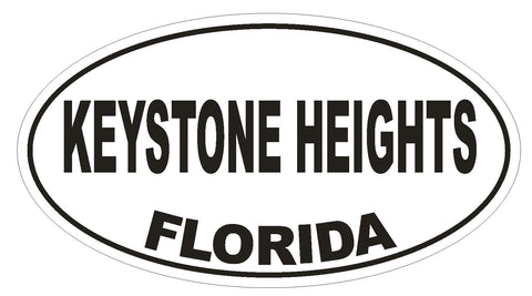 Keystone Heights Florida Oval Bumper Sticker or Helmet Sticker D2679 Decal - Winter Park Products