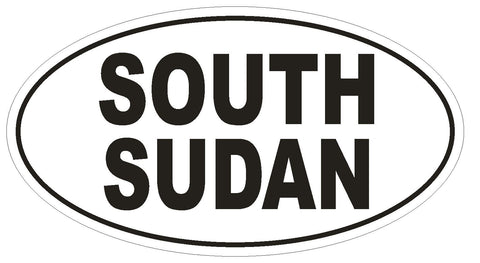 South Sudan Oval Bumper Sticker or Helmet Sticker D2236 Euro Oval Code - Winter Park Products