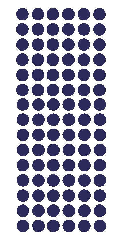 1/2" Sapphire Blue Round Vinyl Color Coded Inventory Label Dots Stickers - Winter Park Products