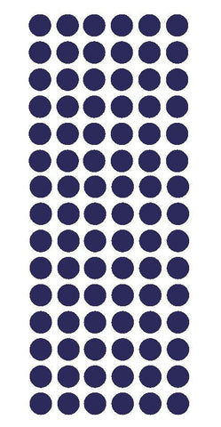 1/2" Sapphire Blue Round Vinyl Color Coded Inventory Label Dots Stickers - Winter Park Products
