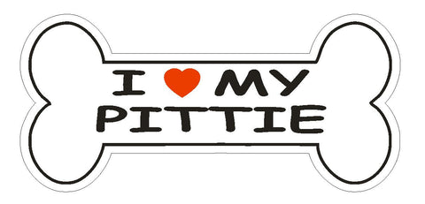 Love My Pittie Bumper Sticker or Helmet Sticker D2505 Dog Bone Decal - Winter Park Products