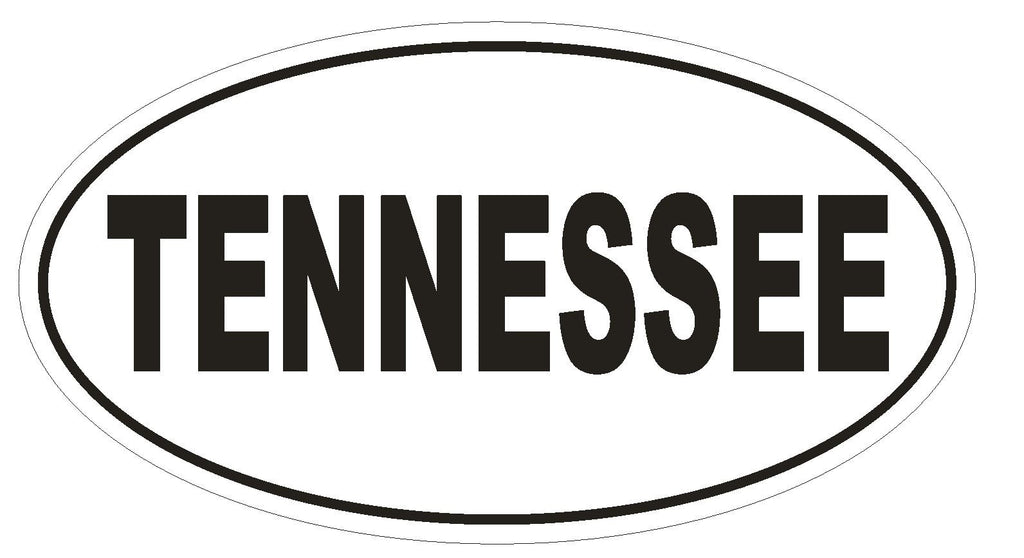 Tennessee Oval Bumper Sticker or Helmet Sticker D2343 State Euro Oval - Winter Park Products