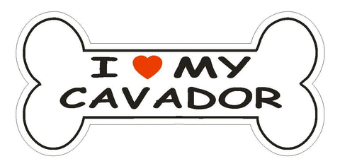 Love My Cavador Bumper Sticker or Helmet Sticker D2437 Dog Bone Pet Lover - Winter Park Products