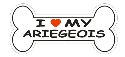 Love My Ariegeois Bumper Sticker or Helmet Sticker D2426 Dog Bone Pet Lover - Winter Park Products