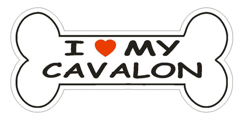 Love My Cavalon Bumper Sticker or Helmet Sticker D2438 Dog Bone Pet Lover - Winter Park Products