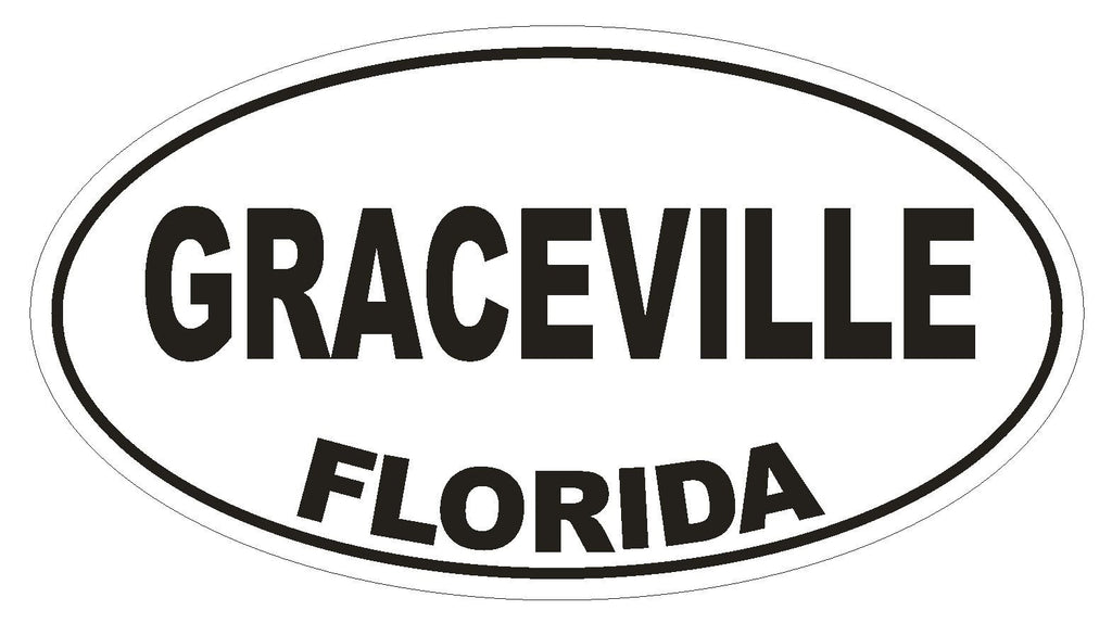 Graceville Florida Oval Bumper Sticker or Helmet Sticker D2657 Euro Decal - Winter Park Products