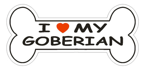 Love My Goberian Bumper Sticker or Helmet Sticker D2453 Dog Bone Decal - Winter Park Products