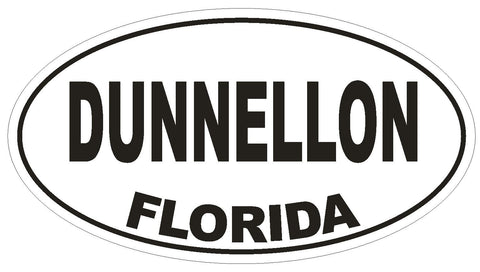 Dunnellon Florida Oval Bumper Sticker or Helmet Sticker D2624 Euro Oval Decal - Winter Park Products