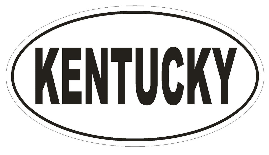 Kentucky Oval Bumper Sticker or Helmet Sticker D2333 State Euro Oval - Winter Park Products