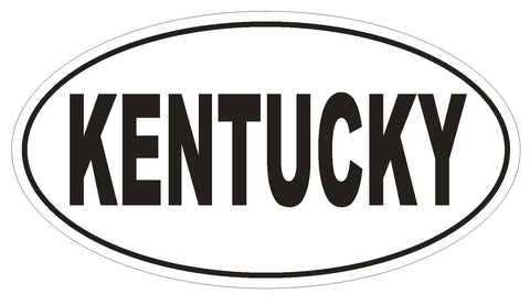 Kentucky Oval Bumper Sticker or Helmet Sticker D2333 State Euro Oval - Winter Park Products