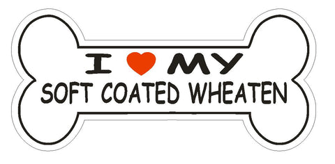 Love My Soft Coated Wheaten Bumper Sticker or Helmet Sticker D2553 Dog Decal - Winter Park Products
