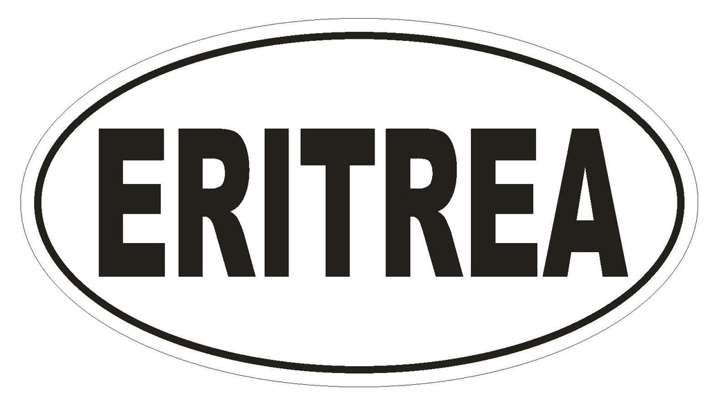 Eritrea Oval Bumper Sticker or Helmet Sticker D2288 Euro Oval Country Code - Winter Park Products