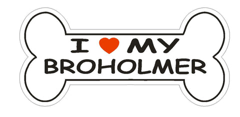 Love My Broholmer Bumper Sticker or Helmet Sticker D2436 Dog Bone Pet Lover - Winter Park Products