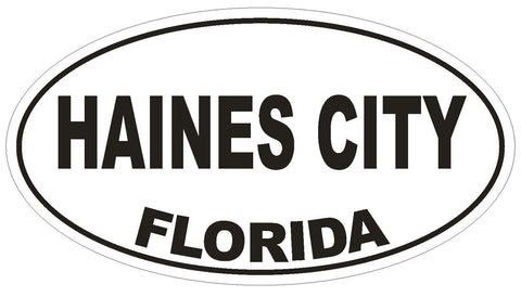 Haines City Florida Oval Bumper Sticker or Helmet Sticker D2668 Decal - Winter Park Products