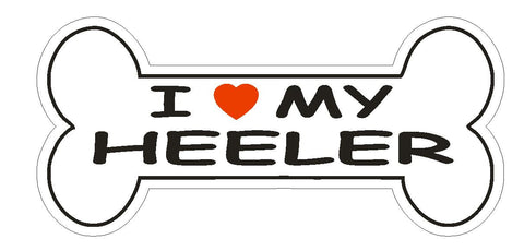 Love My Heeler Bumper Sticker or Helmet Sticker D2392 Dog Bone Pet Lover - Winter Park Products