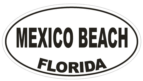 Mexico Beach Florida Oval Bumper Sticker or Helmet Sticker D2691 Decal - Winter Park Products