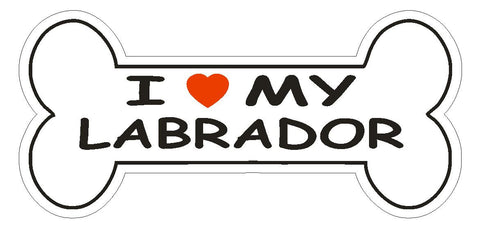 Love My Labrador Bumper Sticker or Helmet Sticker D2471 Dog Bone Decal - Winter Park Products