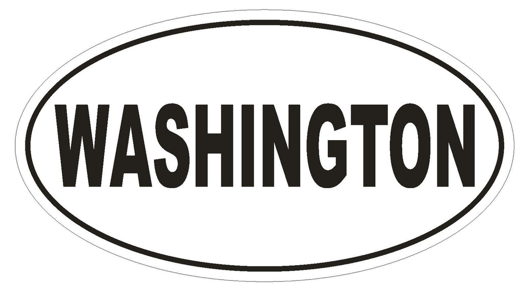 Washington Oval Bumper Sticker or Helmet Sticker D2342 State Euro Oval - Winter Park Products