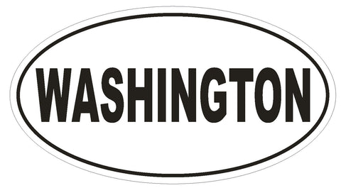 Washington Oval Bumper Sticker or Helmet Sticker D2342 State Euro Oval - Winter Park Products