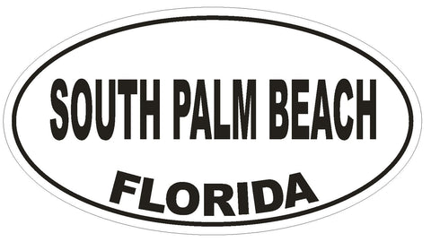 South Palm Beach Florida Oval Bumper Sticker or Helmet Sticker D2707 Decal - Winter Park Products