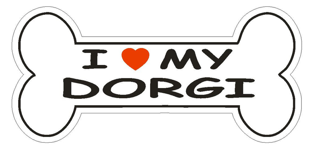 Love My Dorgi Bumper Sticker or Helmet Sticker D2450 Dog Bone Pet Lover - Winter Park Products