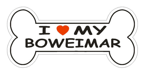 Love My Boweimar Bumper Sticker or Helmet Sticker D2434 Dog Bone Pet Lover - Winter Park Products