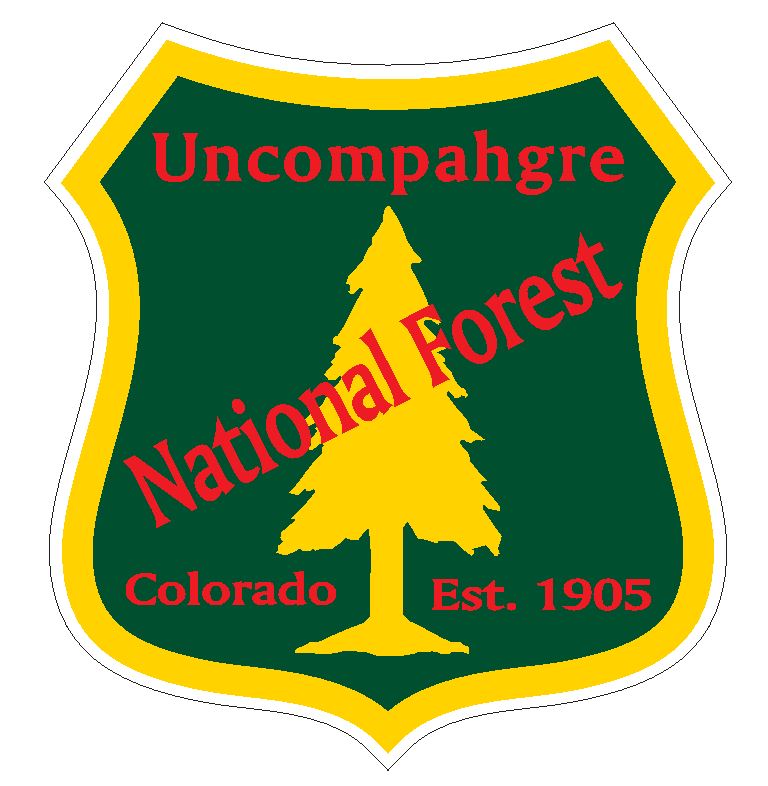 Uncompahgre National Forest Sticker R3325 Colorado