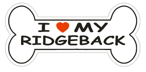 Love My Ridgeback Bumper Sticker or Helmet Sticker D2525 Dog Bone Decal - Winter Park Products