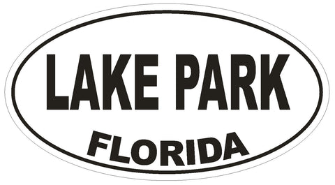 Lake Park Florida Oval Bumper Sticker or Helmet Sticker D2595 Euro Oval Decal - Winter Park Products