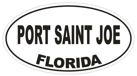 Port Saint Joe Florida Oval Bumper Sticker or Helmet Sticker D2728 Euro Decal - Winter Park Products