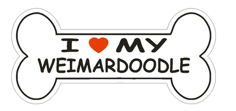 Love My Weimardoodle Bumper Sticker or Helmet Sticker D2414 Dog Bone Pet Lover - Winter Park Products