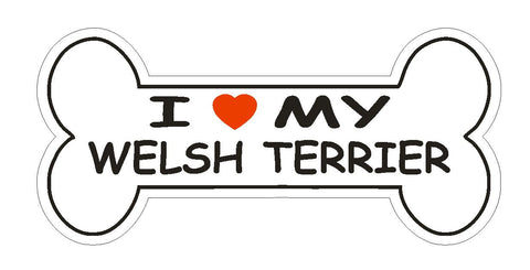 Love My Welsh Terrier Bumper Sticker or Helmet Sticker D2417 Dog Bone Pet Lover - Winter Park Products