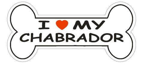 Love My Chabrador Bumper Sticker or Helmet Sticker D2439 Dog Bone Pet Lover - Winter Park Products